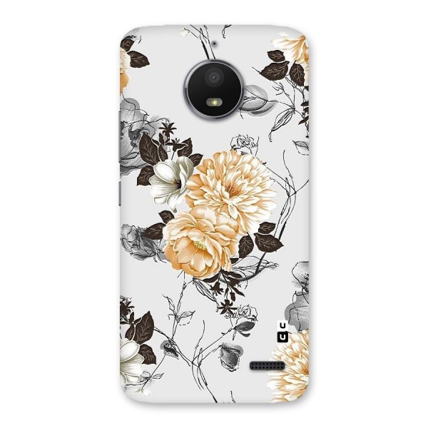 Yellow Floral Back Case for Moto E4