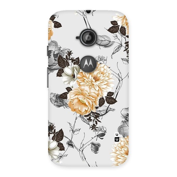 Yellow Floral Back Case for Moto E 2nd Gen