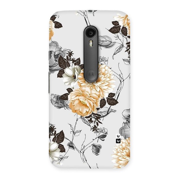 Yellow Floral Back Case for Moto G3