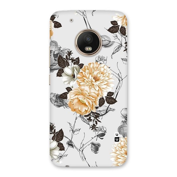 Yellow Floral Back Case for Moto G5 Plus