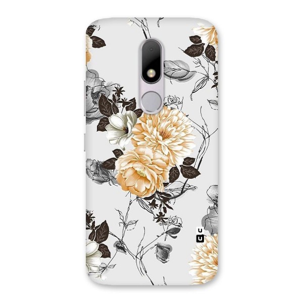 Yellow Floral Back Case for Moto M