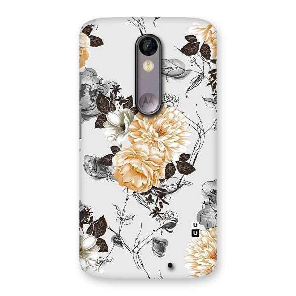 Yellow Floral Back Case for Moto X Force