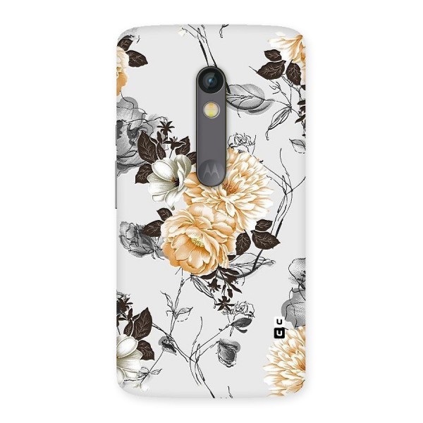 Yellow Floral Back Case for Moto X Play