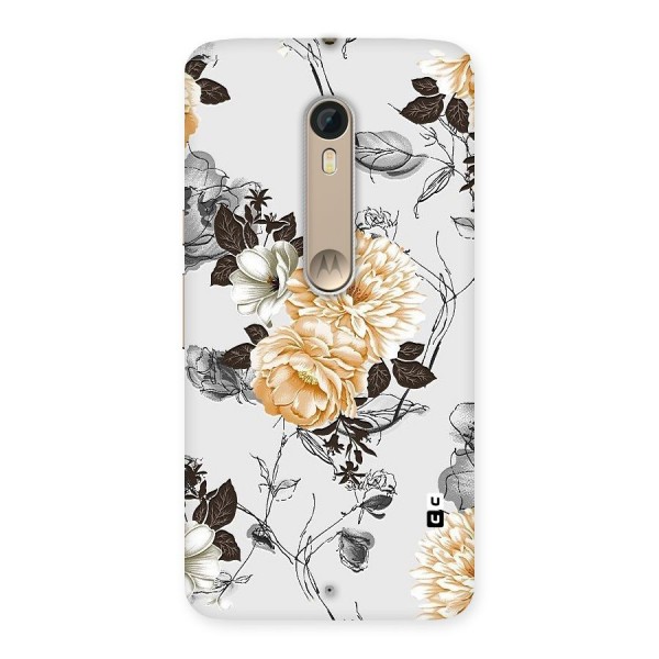Yellow Floral Back Case for Motorola Moto X Style