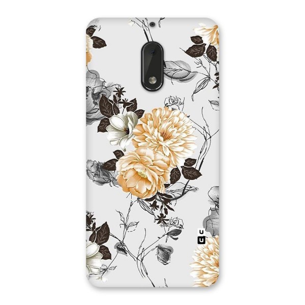 Yellow Floral Back Case for Nokia 6