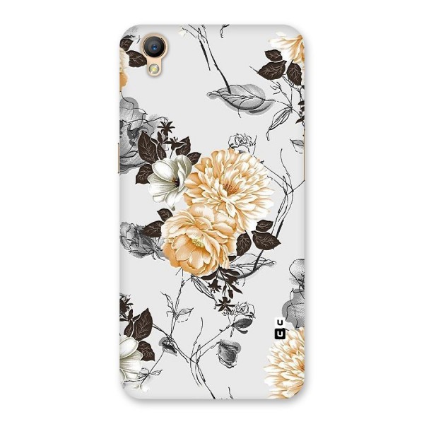 Yellow Floral Back Case for Oppo A37