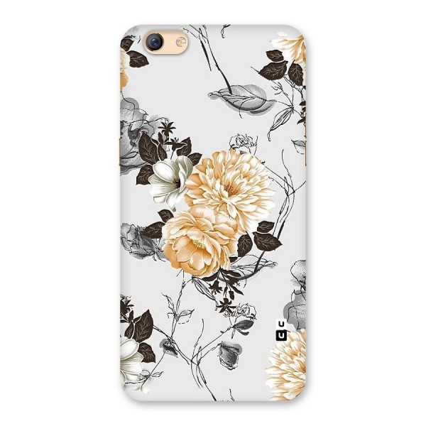 Yellow Floral Back Case for Oppo F3 Plus