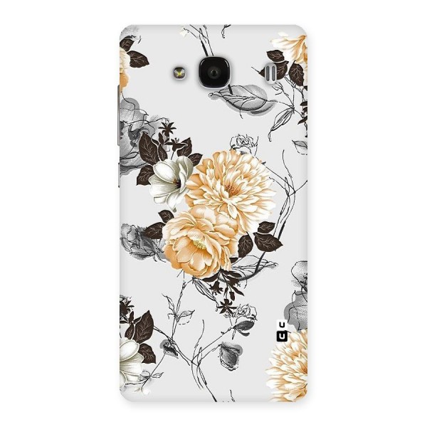 Yellow Floral Back Case for Redmi 2