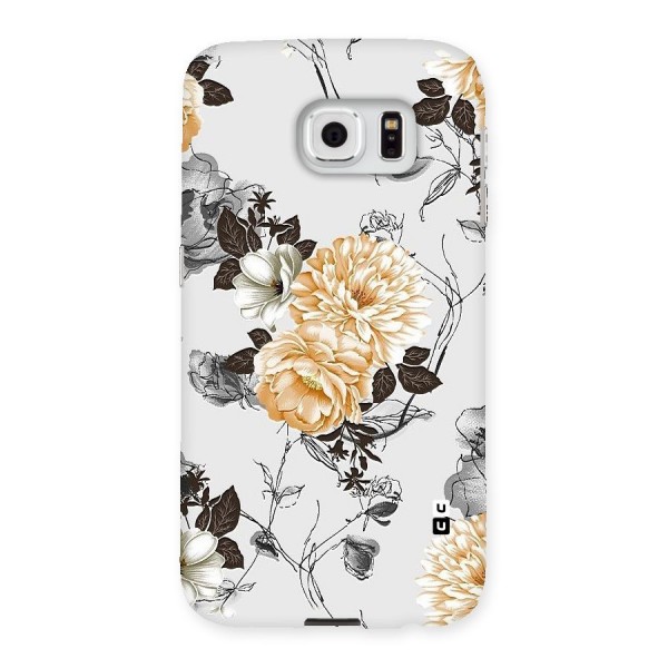 Yellow Floral Back Case for Samsung Galaxy S6