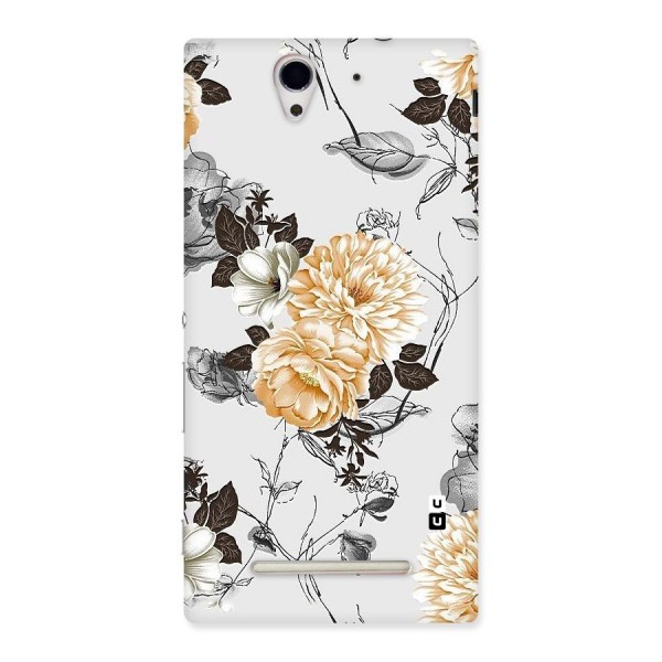 Yellow Floral Back Case for Sony Xperia C3