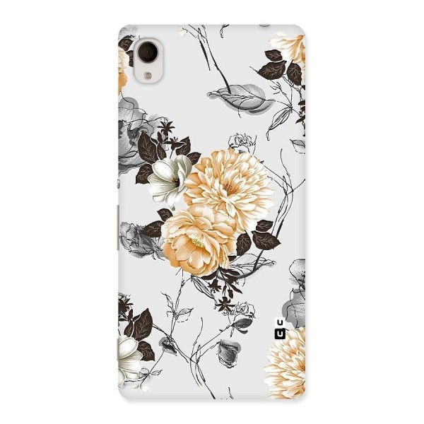 Yellow Floral Back Case for Sony Xperia M4