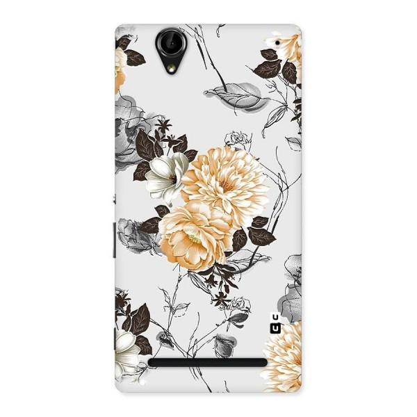 Yellow Floral Back Case for Sony Xperia T2