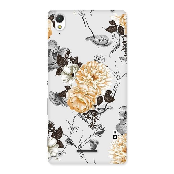 Yellow Floral Back Case for Sony Xperia T3