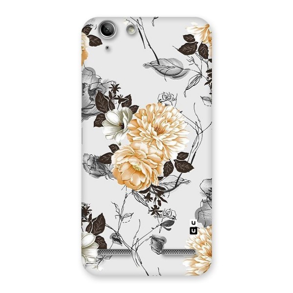 Yellow Floral Back Case for Vibe K5 Plus