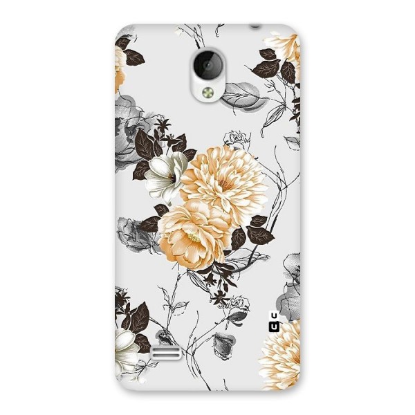 Yellow Floral Back Case for Vivo Y21