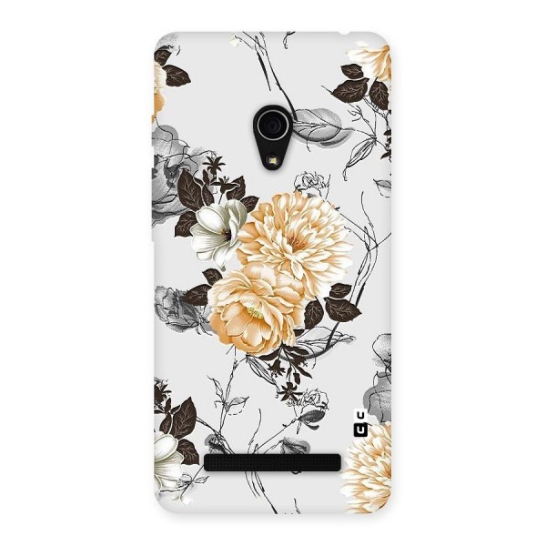 Yellow Floral Back Case for Zenfone 5
