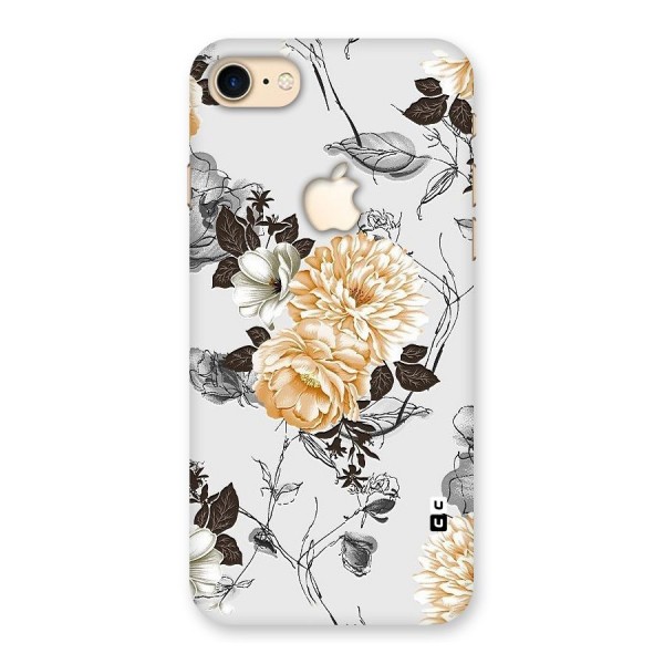Yellow Floral Back Case for iPhone 7 Apple Cut