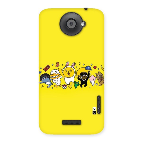 Yellow Friends Back Case for HTC One X