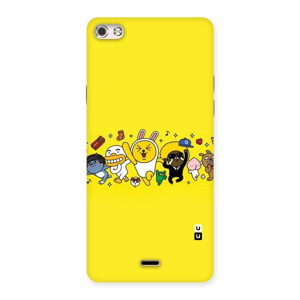 Yellow Friends Back Case for Micromax Canvas Silver 5