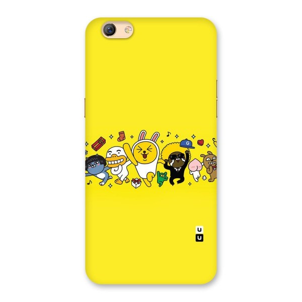 Yellow Friends Back Case for Oppo F3 Plus