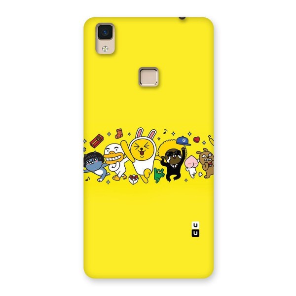 Yellow Friends Back Case for V3 Max