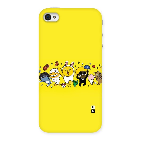 Yellow Friends Back Case for iPhone 4 4s