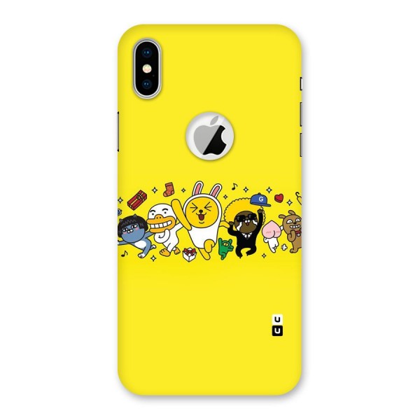 Yellow Friends Back Case for iPhone X Logo Cut