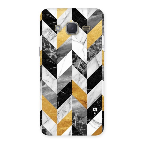 Yellow Grey Marble Back Case for Galaxy J2