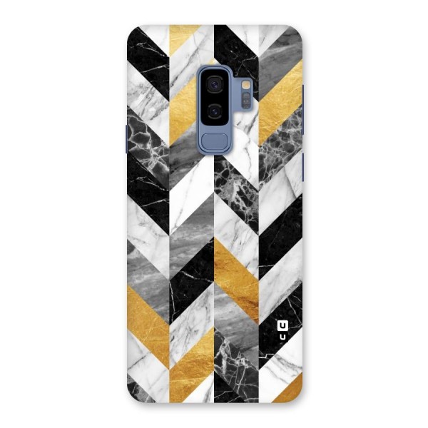 Yellow Grey Marble Back Case for Galaxy S9 Plus
