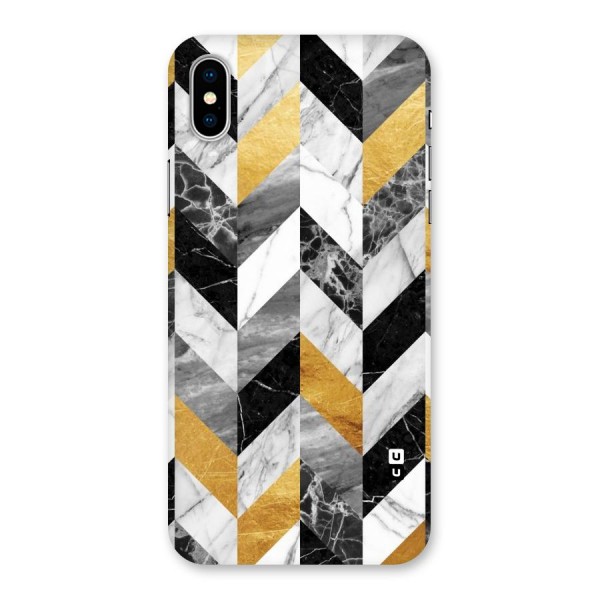 Yellow Grey Marble Back Case for iPhone X