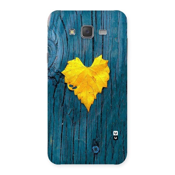 Yellow Leaf Back Case for Galaxy J7