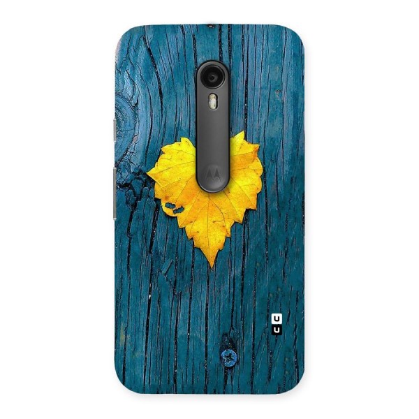 Yellow Leaf Back Case for Moto G3