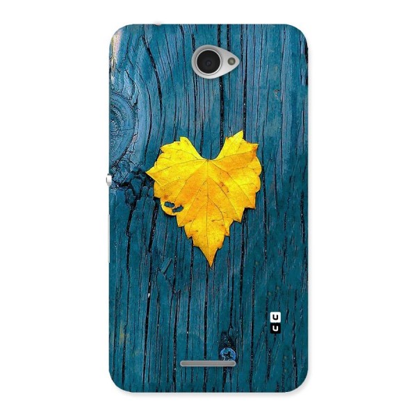 Yellow Leaf Back Case for Sony Xperia E4