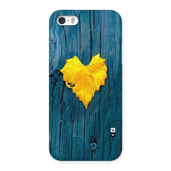 Yellow Leaf Back Case for iPhone SE
