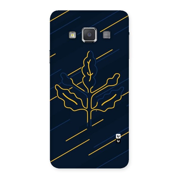 Yellow Leaf Line Back Case for Galaxy A3