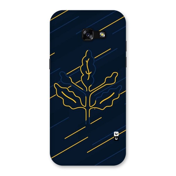 Yellow Leaf Line Back Case for Galaxy A5 2017