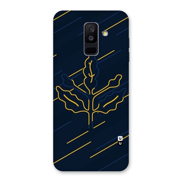Yellow Leaf Line Back Case for Galaxy A6 Plus