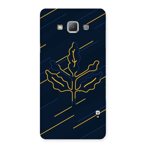 Yellow Leaf Line Back Case for Galaxy A7
