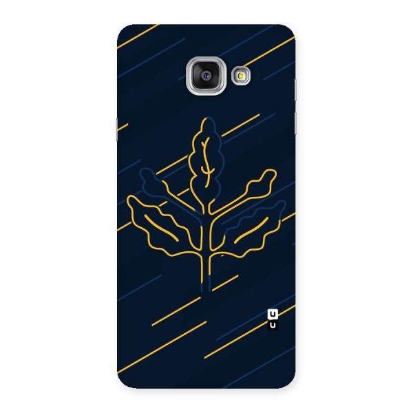 Yellow Leaf Line Back Case for Galaxy A7 2016