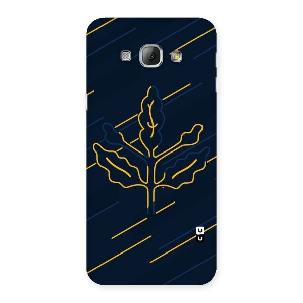 Yellow Leaf Line Back Case for Galaxy A8