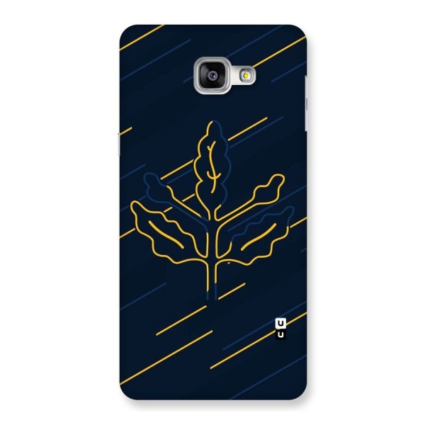 Yellow Leaf Line Back Case for Galaxy A9