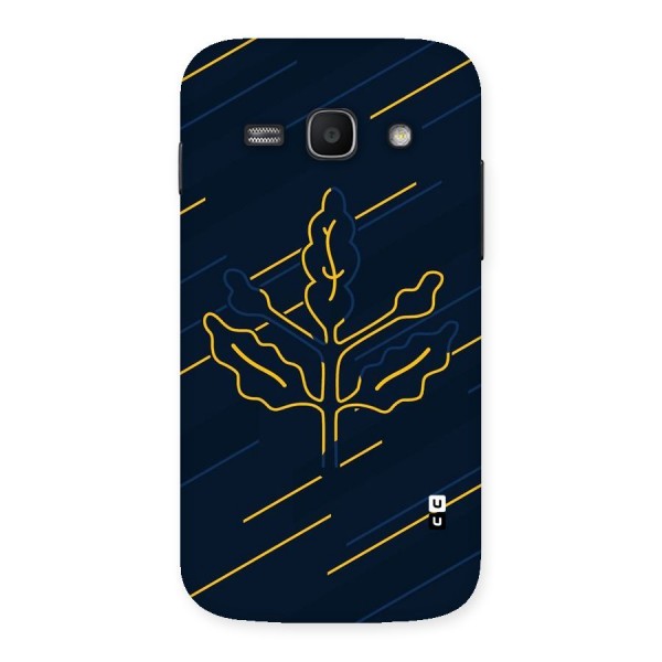 Yellow Leaf Line Back Case for Galaxy Ace 3