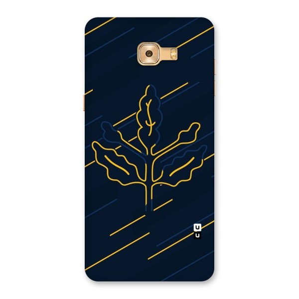 Yellow Leaf Line Back Case for Galaxy C9 Pro