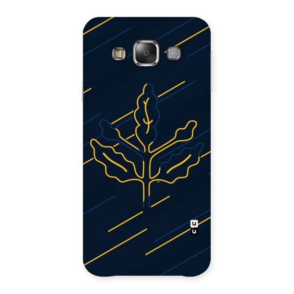 Yellow Leaf Line Back Case for Galaxy E7