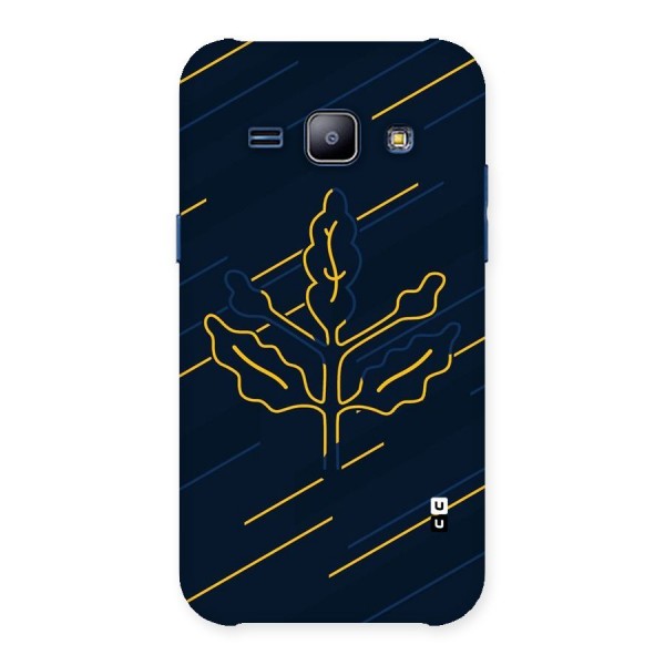 Yellow Leaf Line Back Case for Galaxy J1