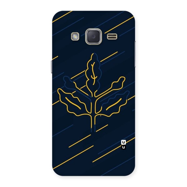 Yellow Leaf Line Back Case for Galaxy J2