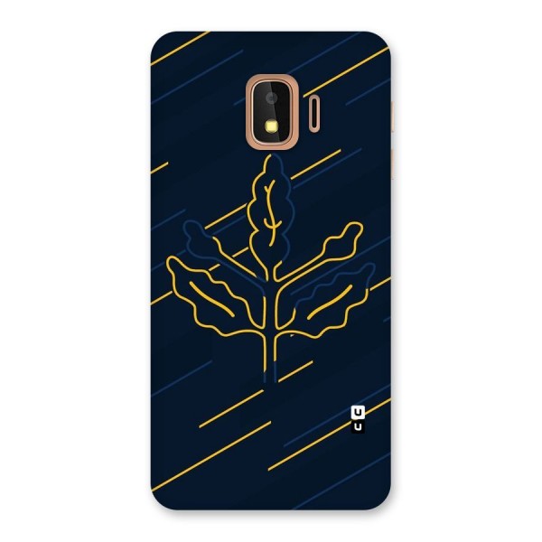 Yellow Leaf Line Back Case for Galaxy J2 Core