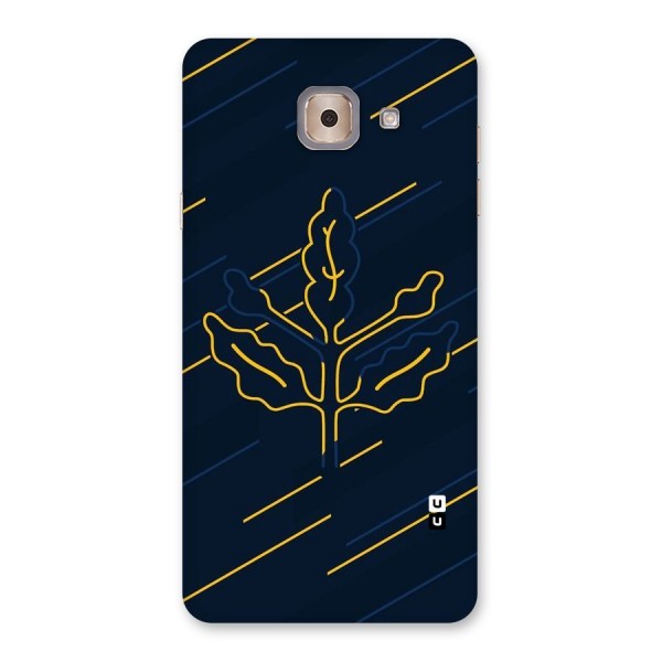 Yellow Leaf Line Back Case for Galaxy J7 Max