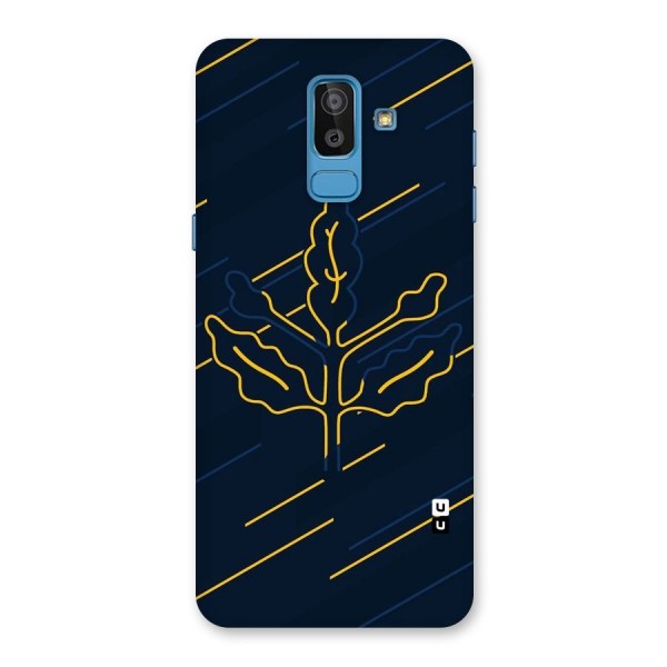 Yellow Leaf Line Back Case for Galaxy J8