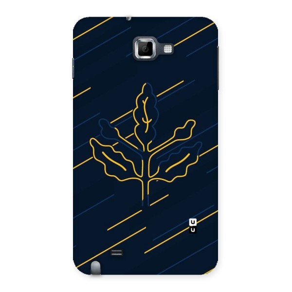 Yellow Leaf Line Back Case for Galaxy Note